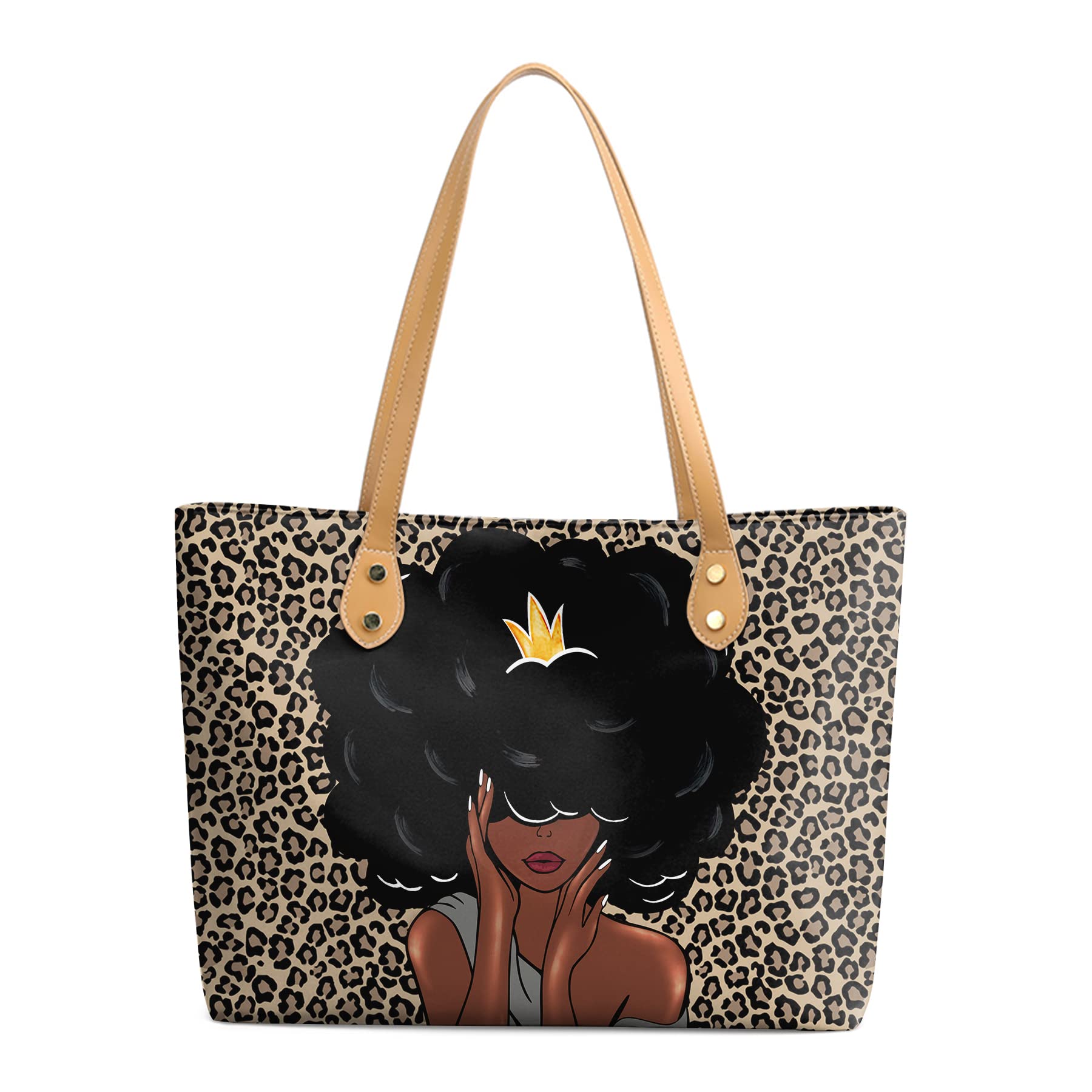 Stylish African American Tote Bags for Women - Fashionable Handbags for Work, Travel & Beach - Perfect Gift for Black Women | Office, Shopping, Vacation & Everyday Use