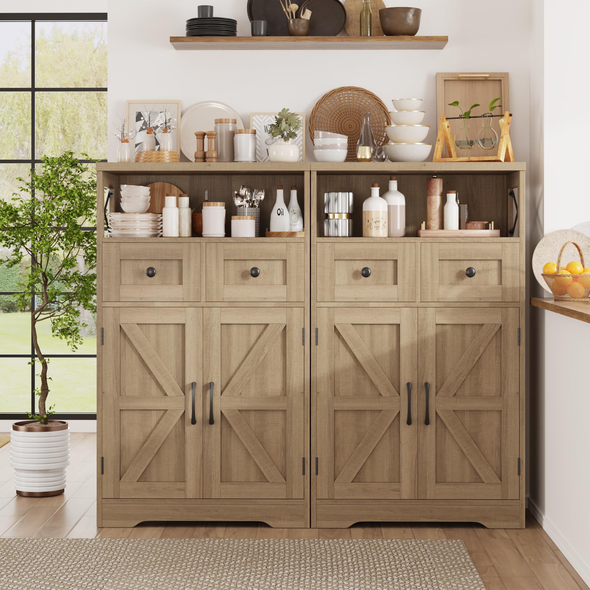Rustic Farmhouse Storage Cabinet - 42.5