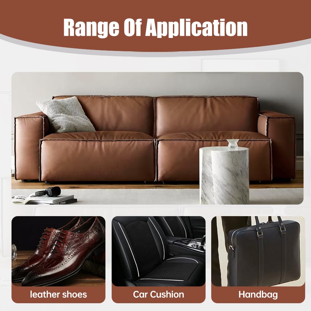 2025 Premium Leather Repair Gel Kit - Advanced Vinyl & Leather Repair for Car Seats, Couches, Jackets - Multi-Functional Leather Restoration Solution (Black) | Perfect for DIY Auto Upholstery, Furniture & Clothing Repairs