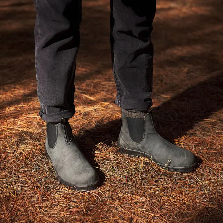 Blundstone 587 Classic Rustic Black Chelsea Boots - Waterproof & Comfortable for Men & Women - Perfect for Hiking, Work & Outdoor Activities