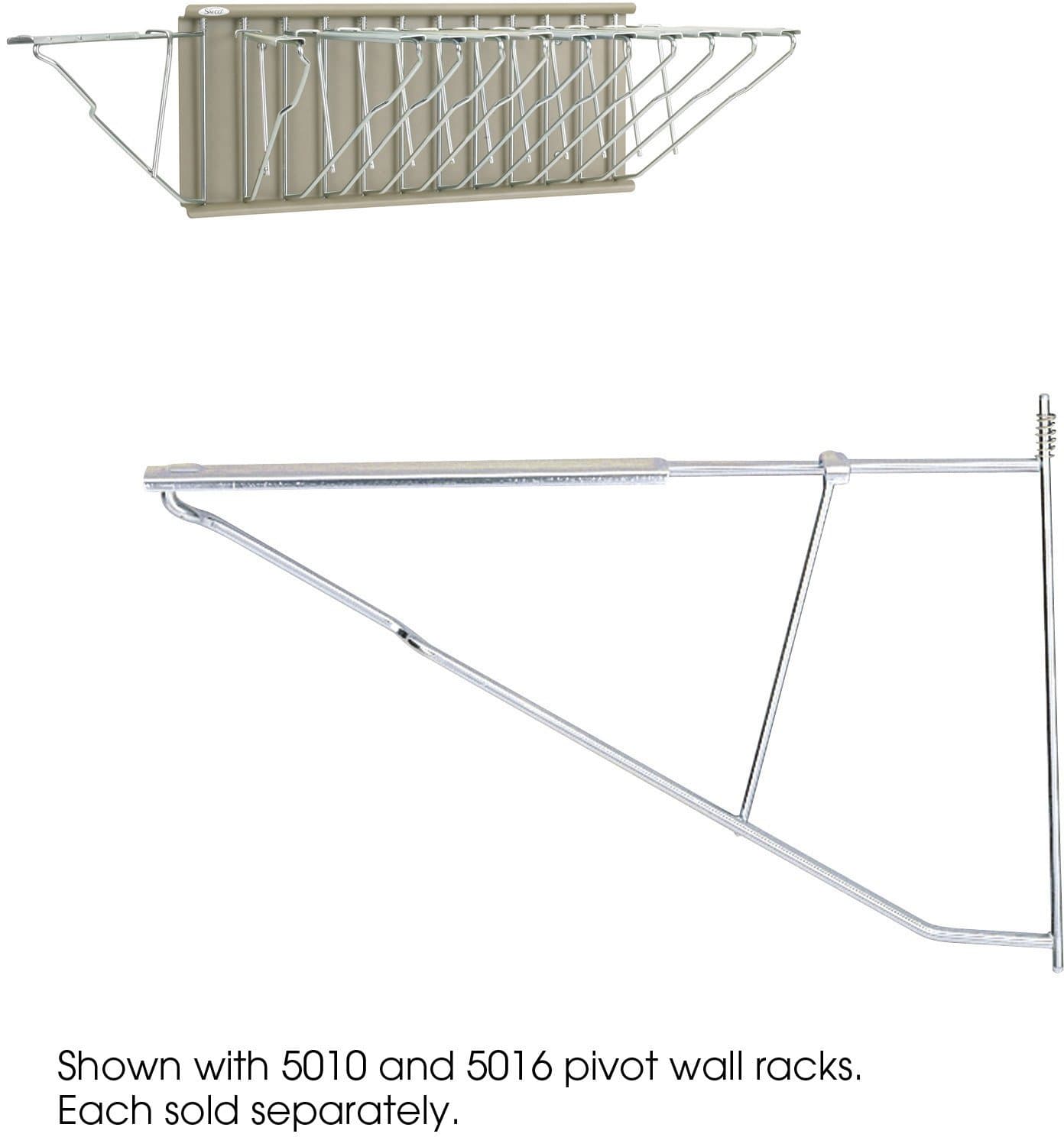 Safco 5006 Pivot Brackets - Pack of 12 Heavy Duty Shelf Brackets for Garage Storage, Shelving Units & DIY Projects - Durable Metal Brackets for Home Organization & Workshop Use