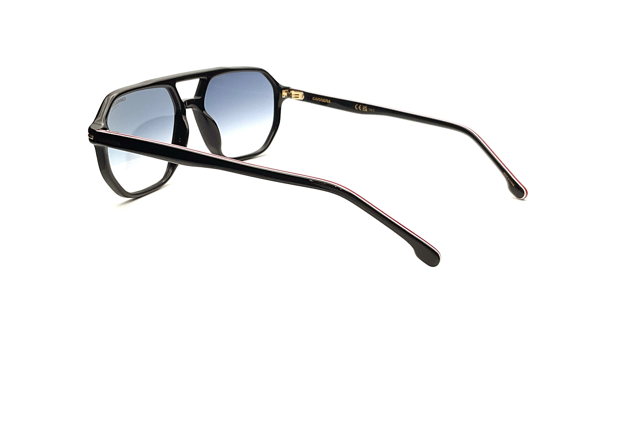 Carrera 341/S Sunglasses - Black & Gold Aviator Style for Men & Women - Perfect for Driving, Outdoor Sports & Fashion Accessories