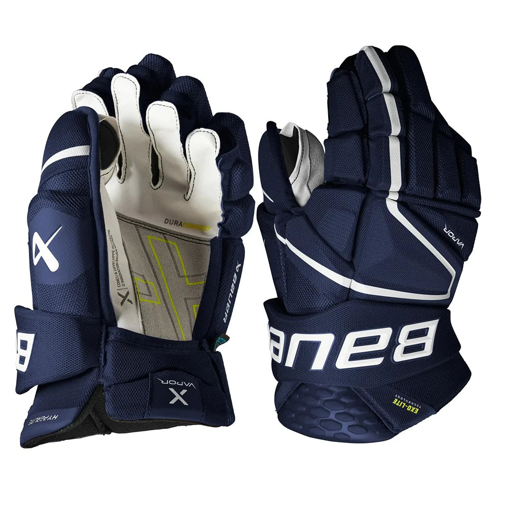 Bauer Vapor Hyperlite Intermediate Hockey Gloves - Lightweight & Durable for Ice Hockey Players - Perfect for Training & Games