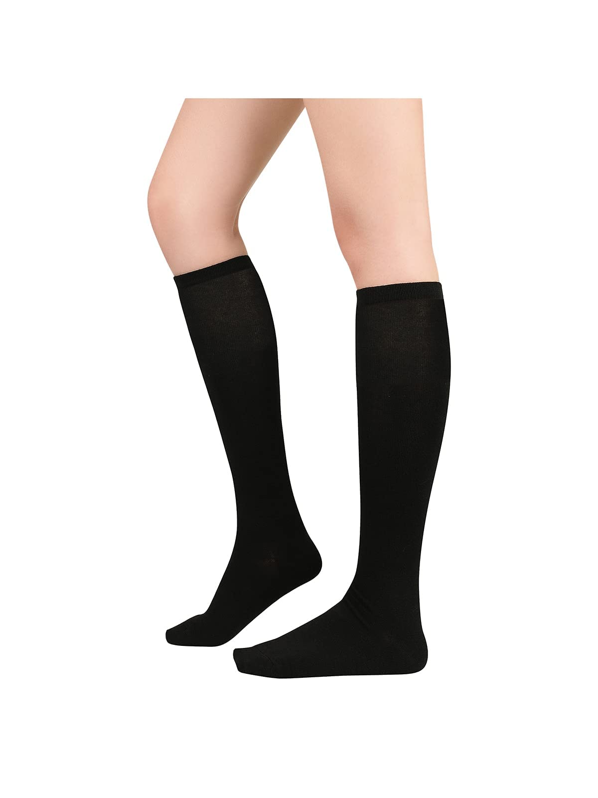 Century Star Women's Knee High Compression Socks - Athletic Running & Casual Wear - Breathable Support Socks with Triple Stripes - Perfect for Sports, Travel & Everyday Comfort
