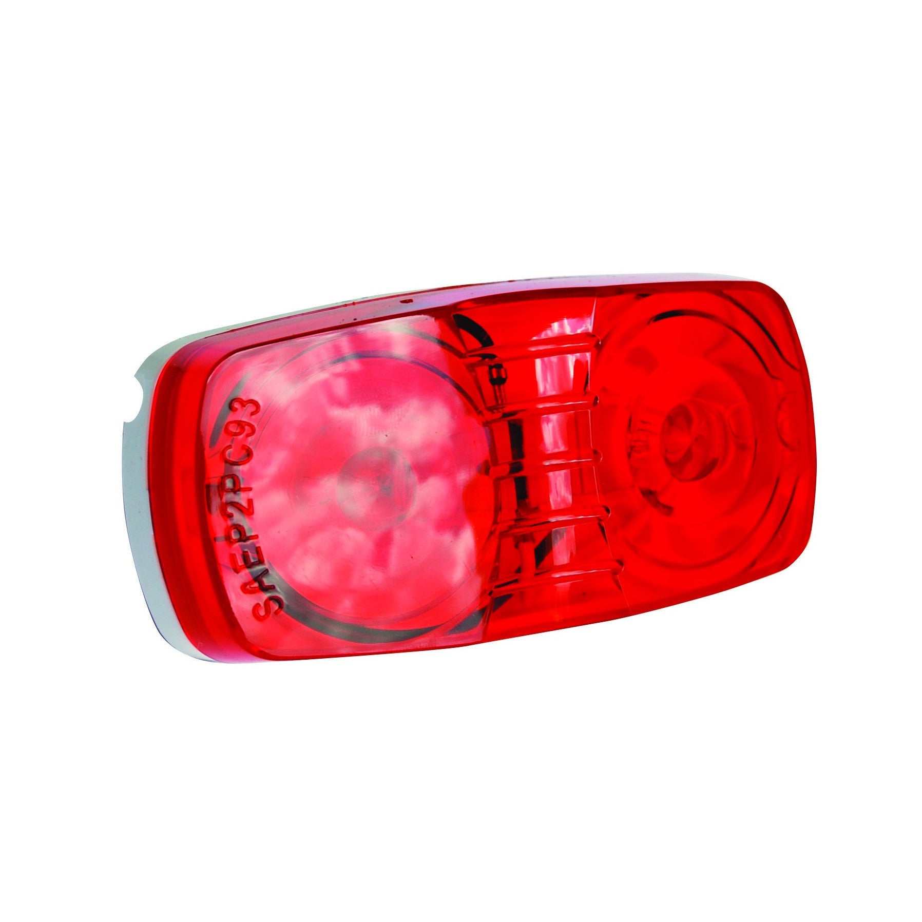 Fortpro 4x2 Clearance Marker Double Bullseye Trailer Light - Amber Incandescent Bulb for Semi Trucks & Commercial Vehicles - Heavy Duty Safety Lighting for Road Visibility