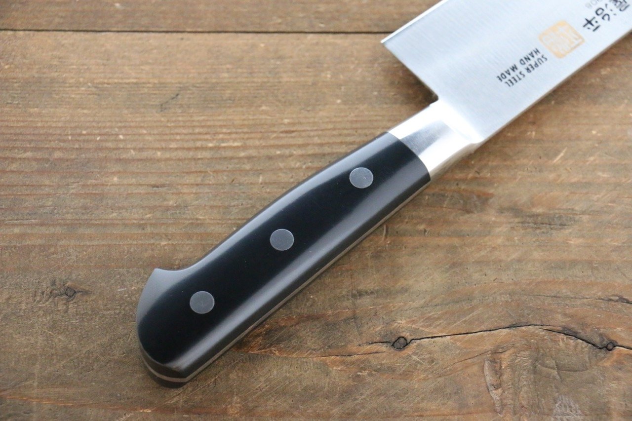 Premium Iseya Molybdenum Gyuto 210mm Chef Knife with Black Micarta Handle - Professional Japanese Kitchen Knife for Slicing, Dicing & Meat Cutting