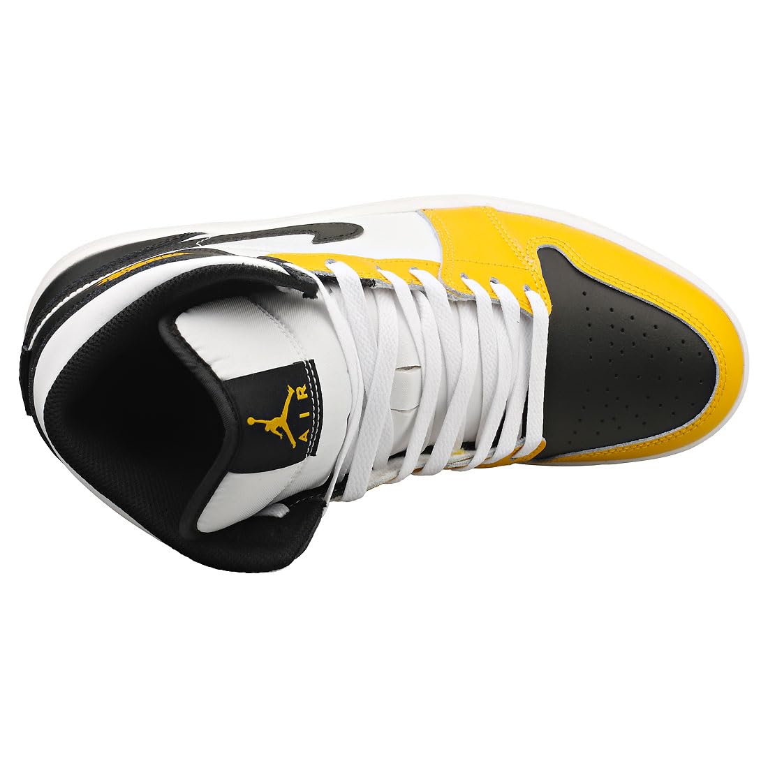 Air Jordan 1 Mid Sneakers DQ8426-701 - Yellow Ochre/White/Black Basketball Shoes for Men | Casual Wear & Street Style Fashion