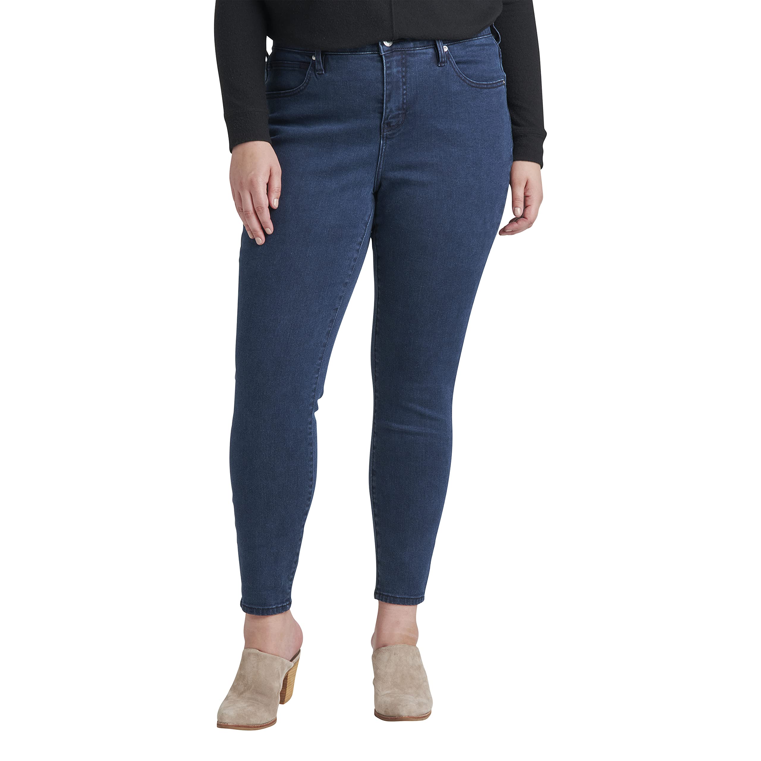 **Jag Jeans Women's Plus Size Cecilia Mid Rise Skinny Jeans – Stretch Denim, Comfort Fit, Trendy Style – Perfect for Casual Wear, Office Outfits & Night Out**