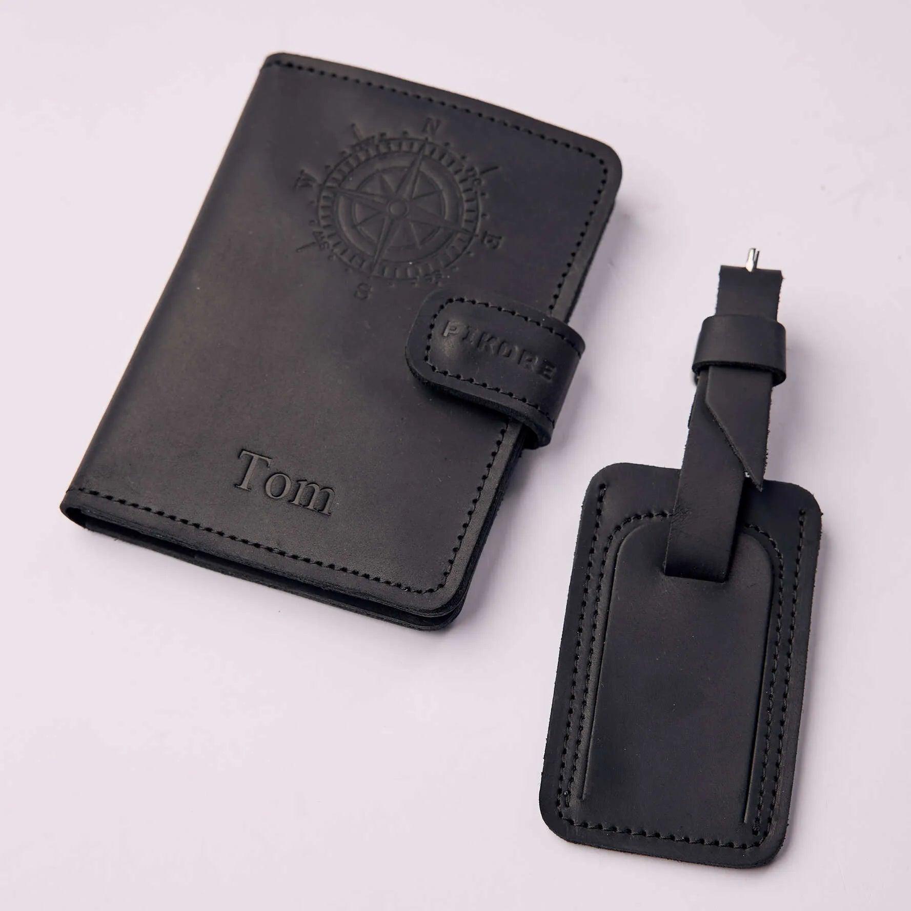 Premium RFID Blocking Passport Holder & Leather Luggage Tag Set - Travel Essentials for Secure & Stylish Trips | Perfect for International Flights, Vacations & Business Travel