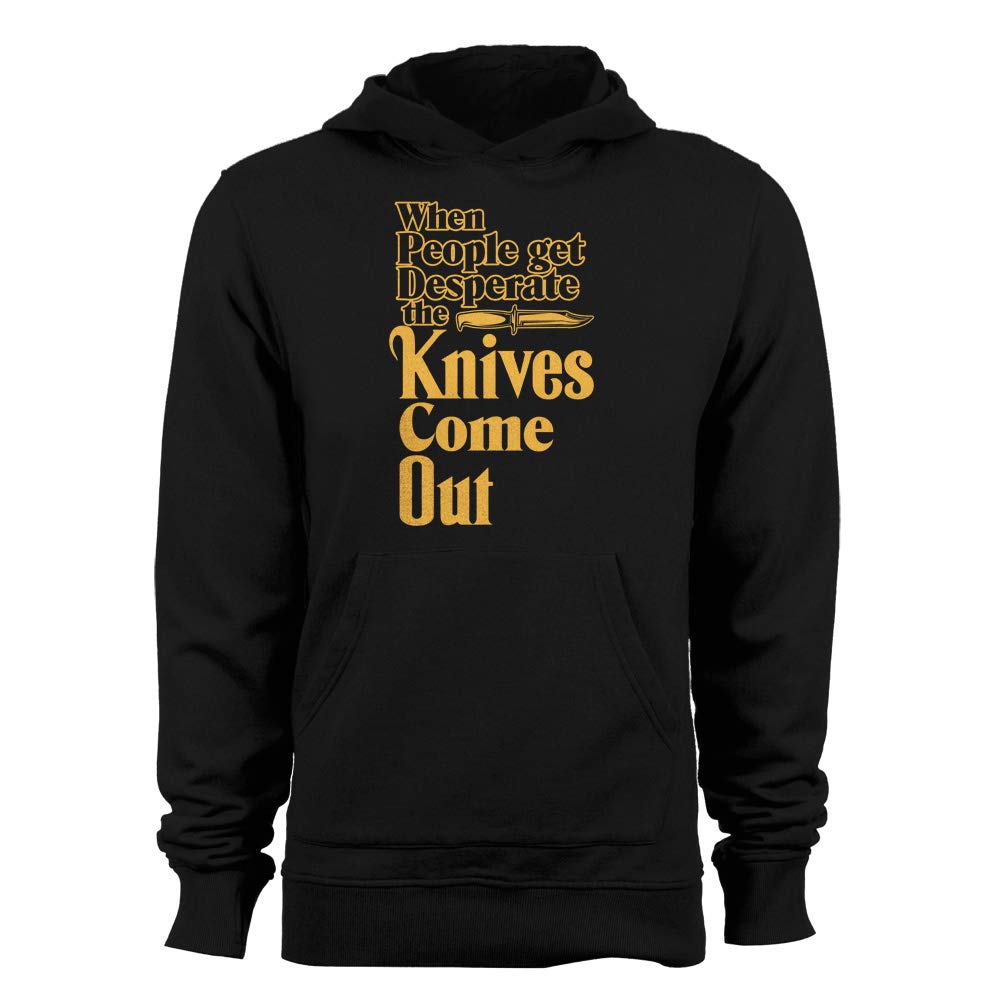 GEEK TEEZ Knives Come Out Women's Hoodie - Soft Cotton Pullover Sweatshirt for Casual Wear & Street Style | Perfect for College, Gaming, and Everyday Comfort