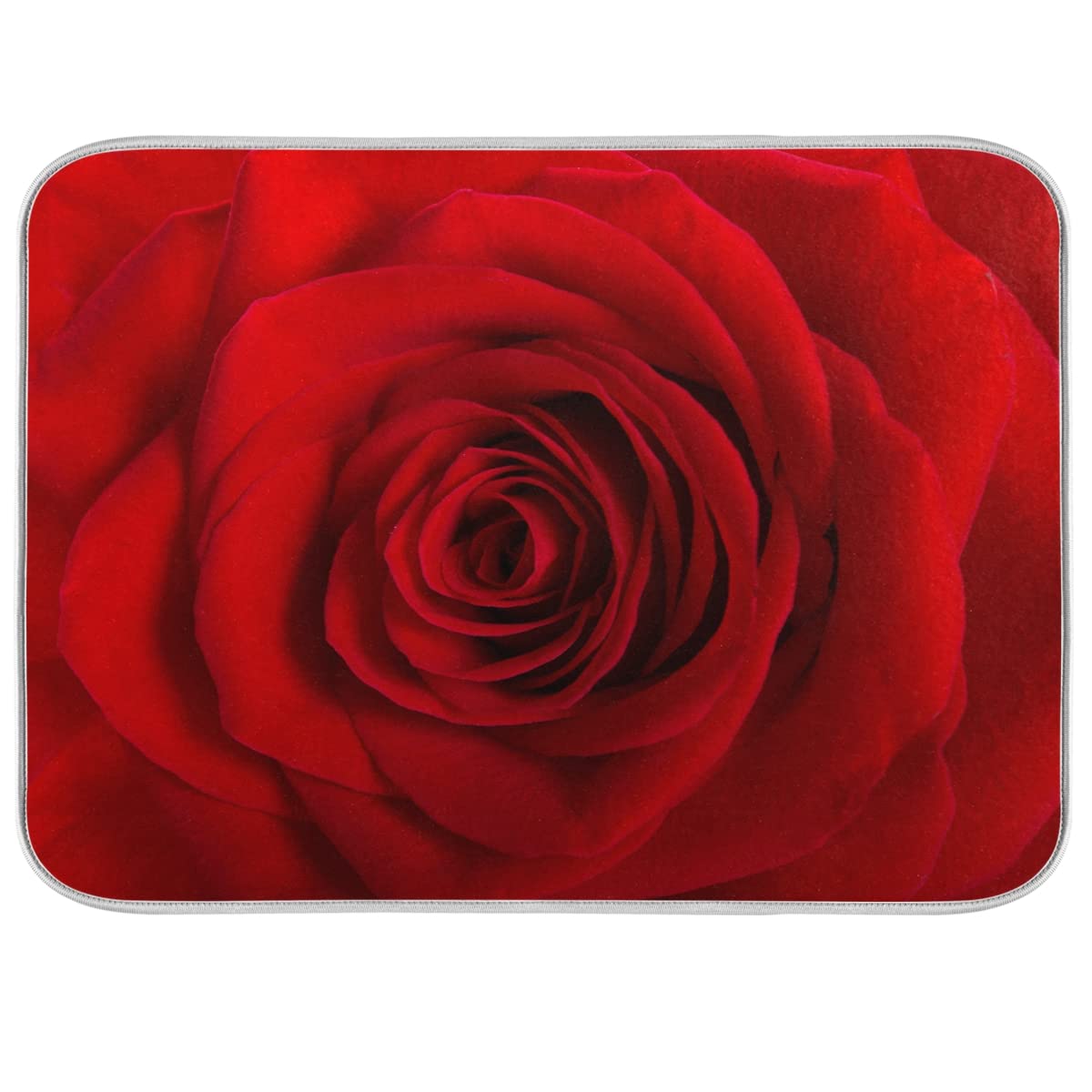 Floral Rose Dish Drying Mat - Large 16