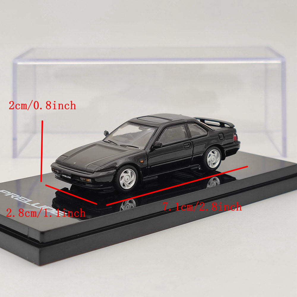 1/64 Scale Honda Prelude 2.0XX 4WS Special Edition Black Diecast Model Car - Hobby Japan HJ642002ABK - Collectible Toy Car Gift for Adults & Kids - Perfect for Display, Collection, and Racing Simulation
