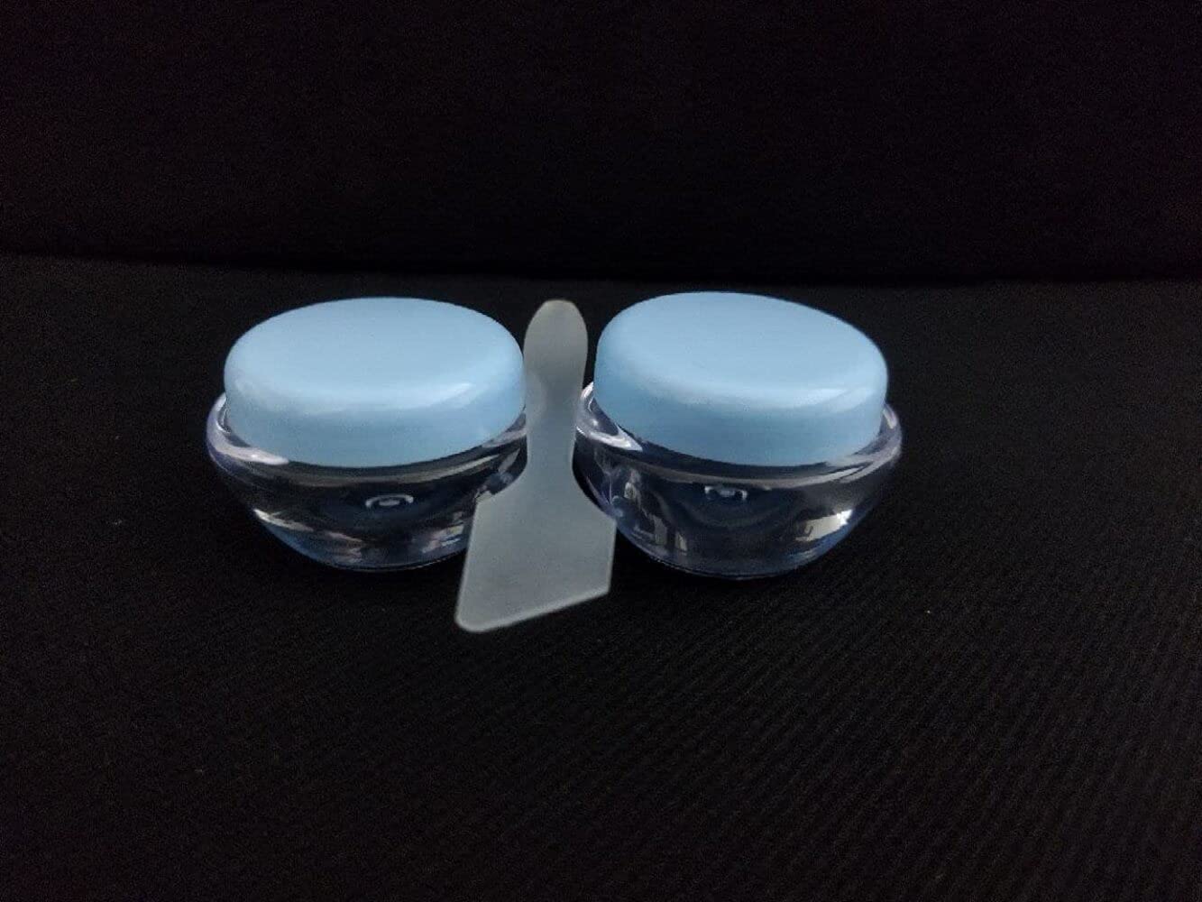 Cannagenix Acrylic Empty Cosmetic Jars (2-Pack) - Multi-Color Small Containers for Eyeshadow, Face Cream & Makeup Storage - Perfect for DIY Beauty Products & Travel Organizers