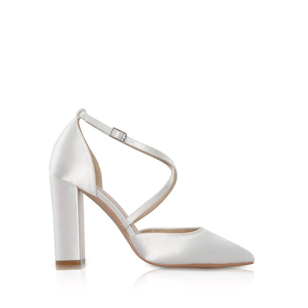 KIERA Satin Wedding Shoes with Comfortable Block Heel - Perfect Bridal Collection for Brides, Bridesmaids & Formal Occasions