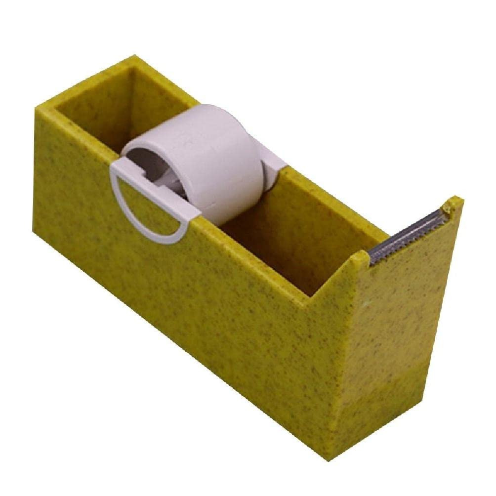 Multicolor Weighted Non-Slip Tape Dispenser with Cutter - Heavy Duty Desktop Office Supplies for Sealing, Packaging & Flower Shop Use