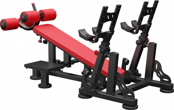 ATLANTIS Adjustable Decline Dumbbell Bench with Pivoting Backrest - Perfect for Home Gym Strength Training & Weightlifting Workouts