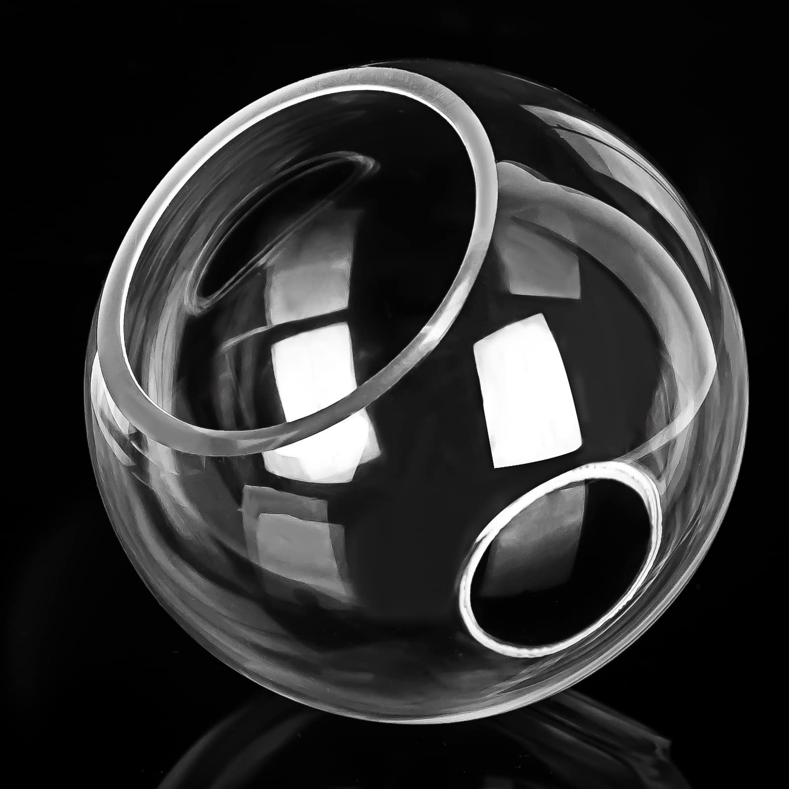Clear Glass Globe Lamp Shade Replacement - 4.2cm Socket Base & 13cm Diameter for Chandelier, Pendant & Ceiling Lights - Perfect for Dining Room, Bedroom & Living Room Lighting Decor