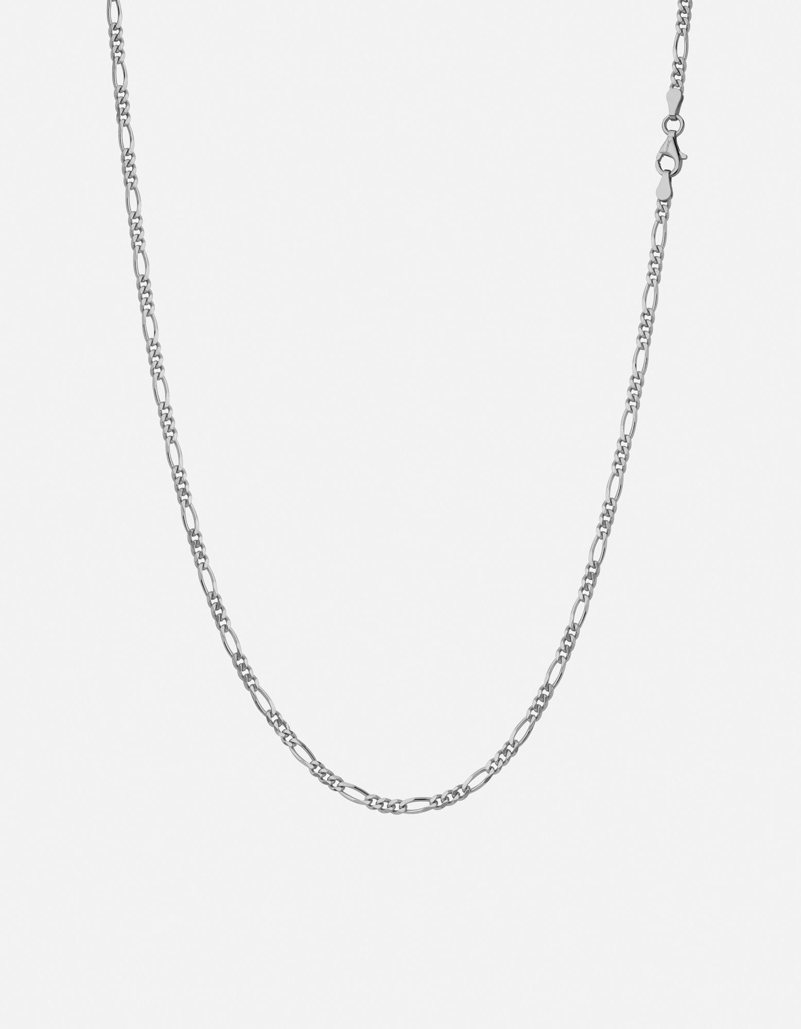 3mm Figaro Chain Necklace for Men & Women - 925 Sterling Silver Jewelry - Perfect for Gifts, Everyday Wear & Special Occasions