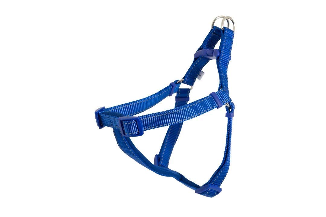 Premium Padded Nylon Dog Harness - Adjustable Blue Medium (54-67cm) for Small to Medium Dogs | Comfortable Walking, Training & Outdoor Adventures