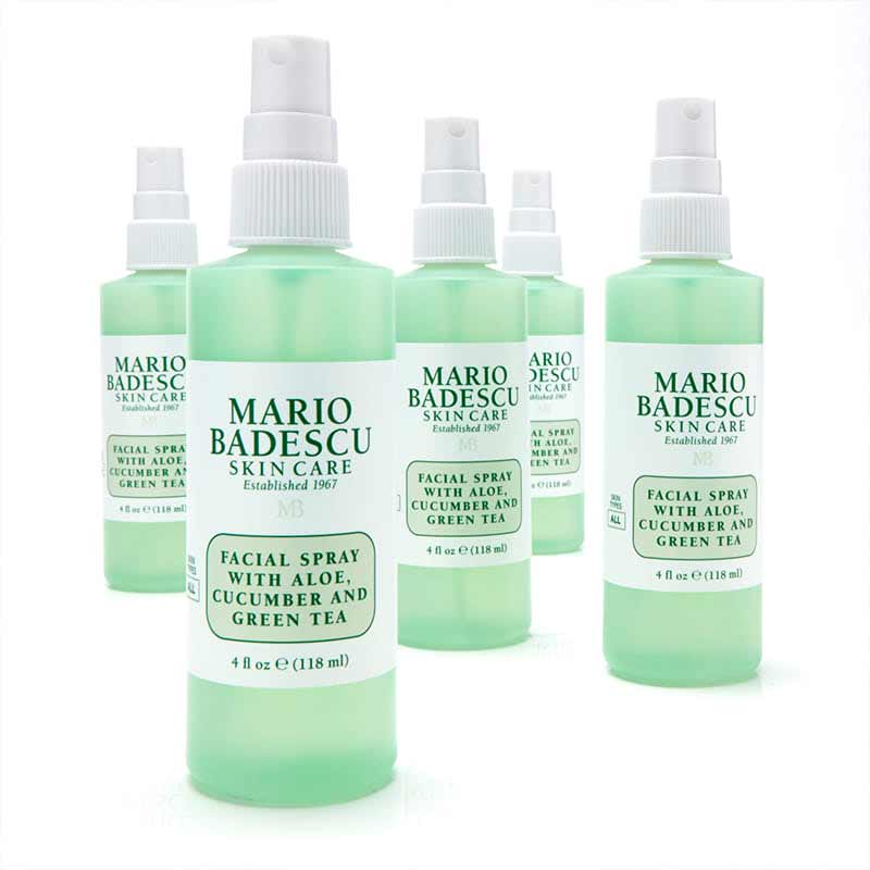 Mario Badescu Facial Spray with Aloe, Cucumber & Green Tea - Hydrating & Refreshing Mist for Dry Skin, Makeup Setting & On-The-Go Skincare