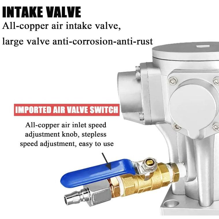 1 Ton Pneumatic Air Agitator Mixer Machine - IBC Tank Mixer with Folding Propeller & Support Hanger - Paint, Ink Stirring & Dissolving Solution for Industrial Mixing Applications