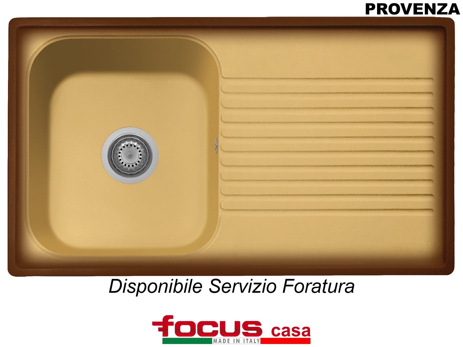 Premium Terra di Francia Single Bowl Kitchen Sink 86 x 50 cm | Italian Made Stainless Steel Farmhouse Sink | Perfect for Modern Farmhouse & Rustic Kitchen Renovations
