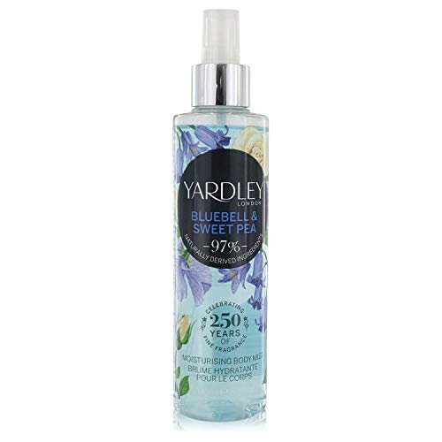 Yardley London Bluebell & Sweet Pea Moisturizing Body Mist Perfume for Women - 6.8 oz Floral Scent, Hydrating Spray | Perfect for Daily Use, Work, Date Night & Gift Giving