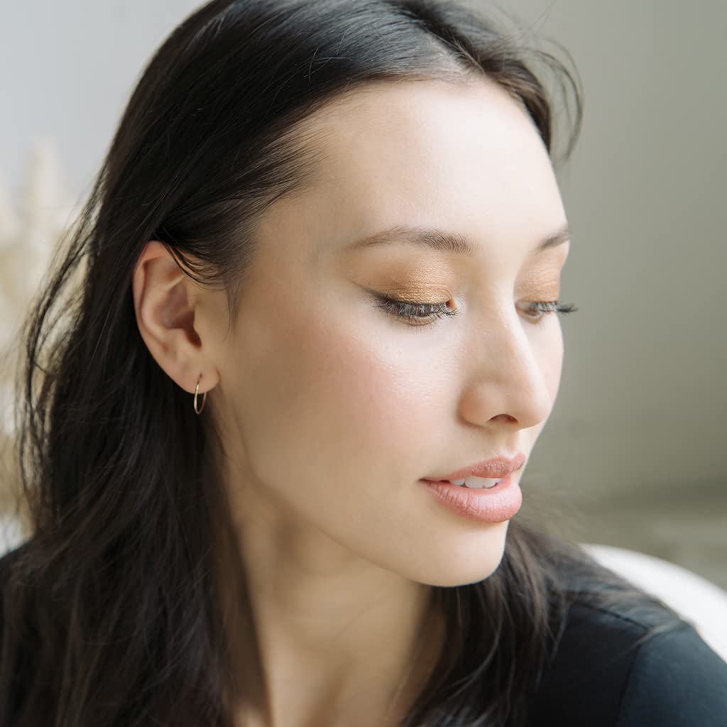 HONEYCAT Minimalist Everyday Hoops - 14K Gold, Rose Gold & Silver Delicate Earrings for Women | Perfect for Work, Date Night & Casual Wear