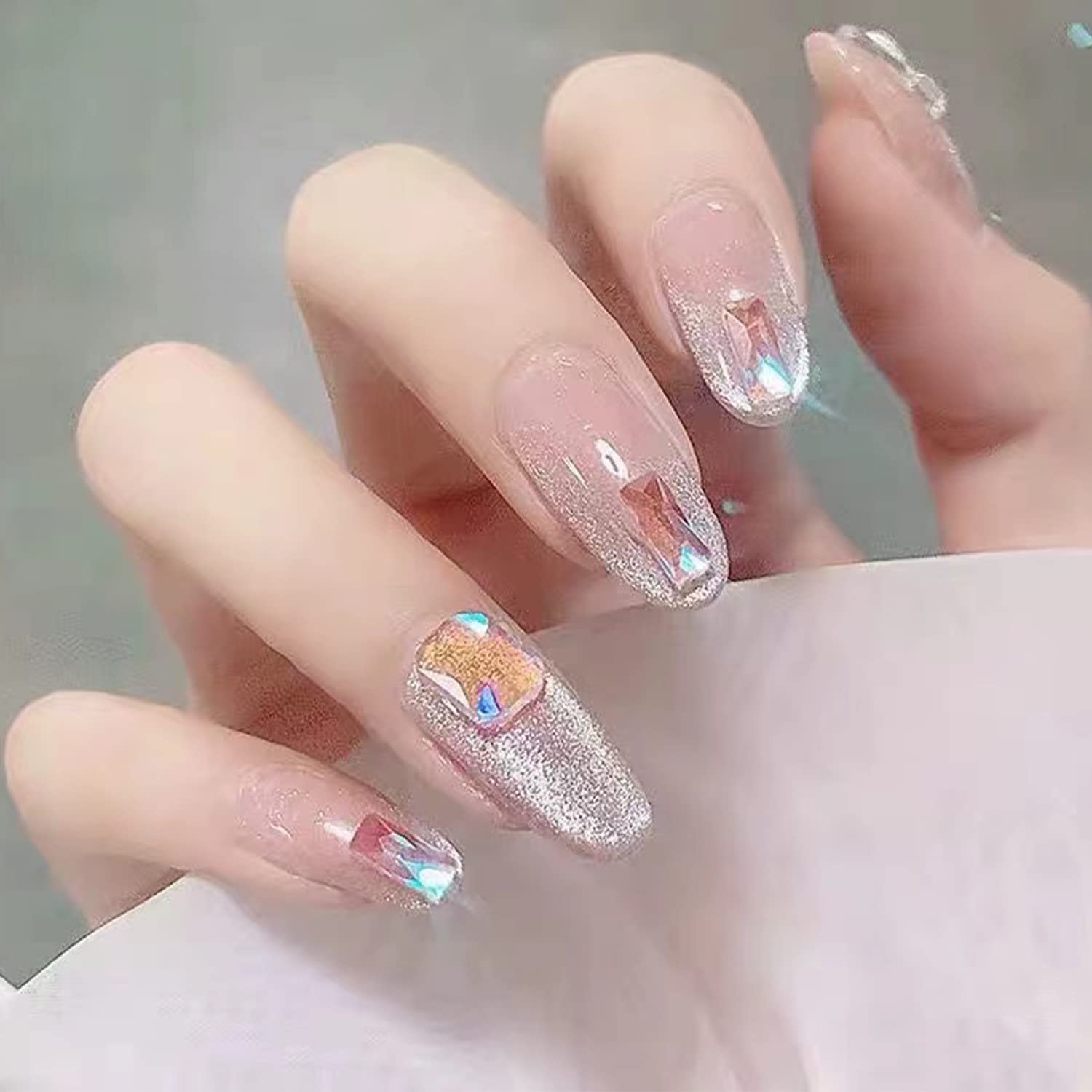 100Pcs 3D Nail Art Rhinestones Kit - Multi-Shaped AB Flatback Crystal Gems with Clear AB Coating, Star & Moon Drop Glass Diamonds for Nail Design, Jewelry Making & DIY Crafts | Perfect for Manicures, Home Decor & Gift Projects