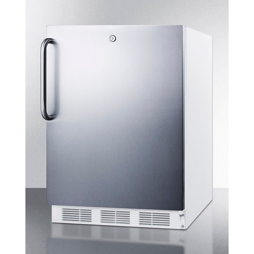Accucold 24 Inch Wide Built-In All Refrigerator - ADA Compliant, Energy Efficient, Stainless Steel (Model FF7LWBISSTBADA) - Perfect for Modern Kitchens, Restaurants, and ADA-Compliant Spaces