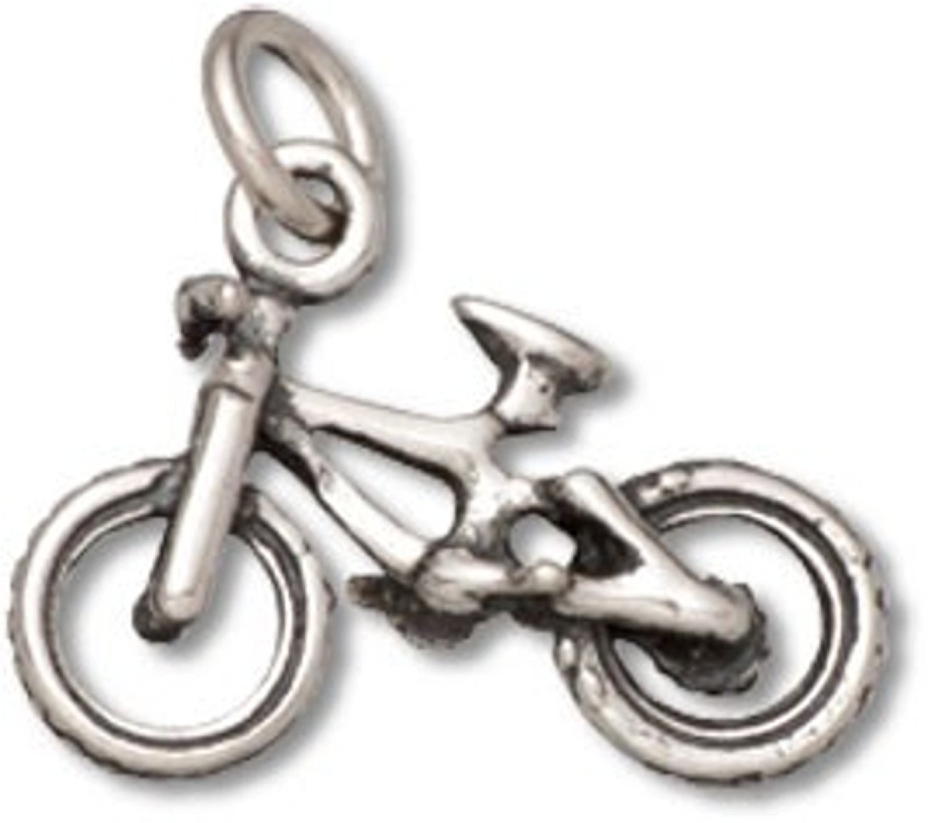 Sterling Silver Unisex 1.5mm Box Chain Necklace with 3D BMX Bike Pendant - Durable Men's & Women's Jewelry for Cycling Enthusiasts & Sports Lovers - Perfect Gift for Bikers, Birthday & Anniversary