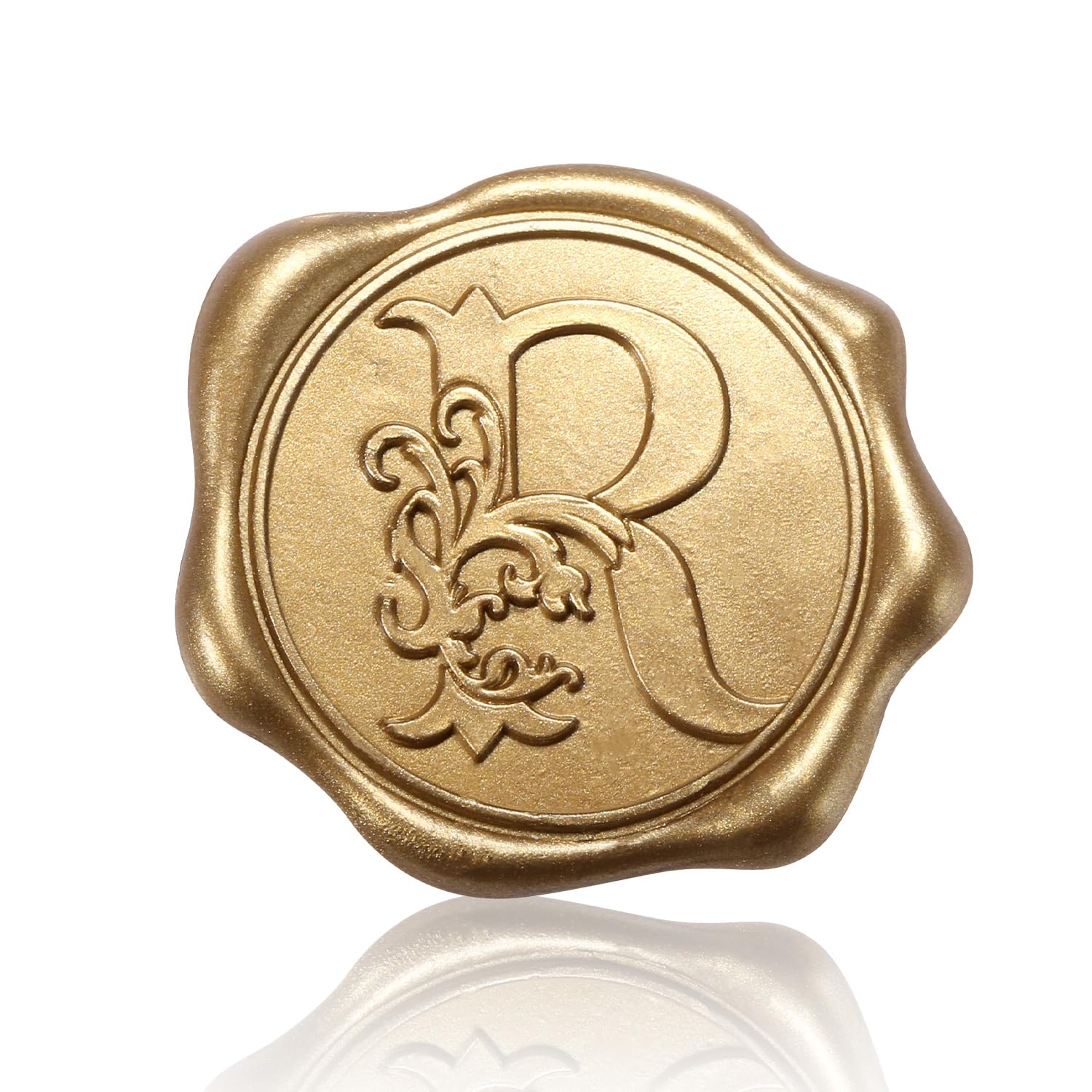 50pcs Self-Adhesive Gold Alphabet Wax Seal Stickers - Premium Letter Seals for Wedding Invitations, Christmas Cards & Envelope Decor (Bronze) - Perfect for DIY Stationery, Gift Wrapping & Vintage-Themed Events