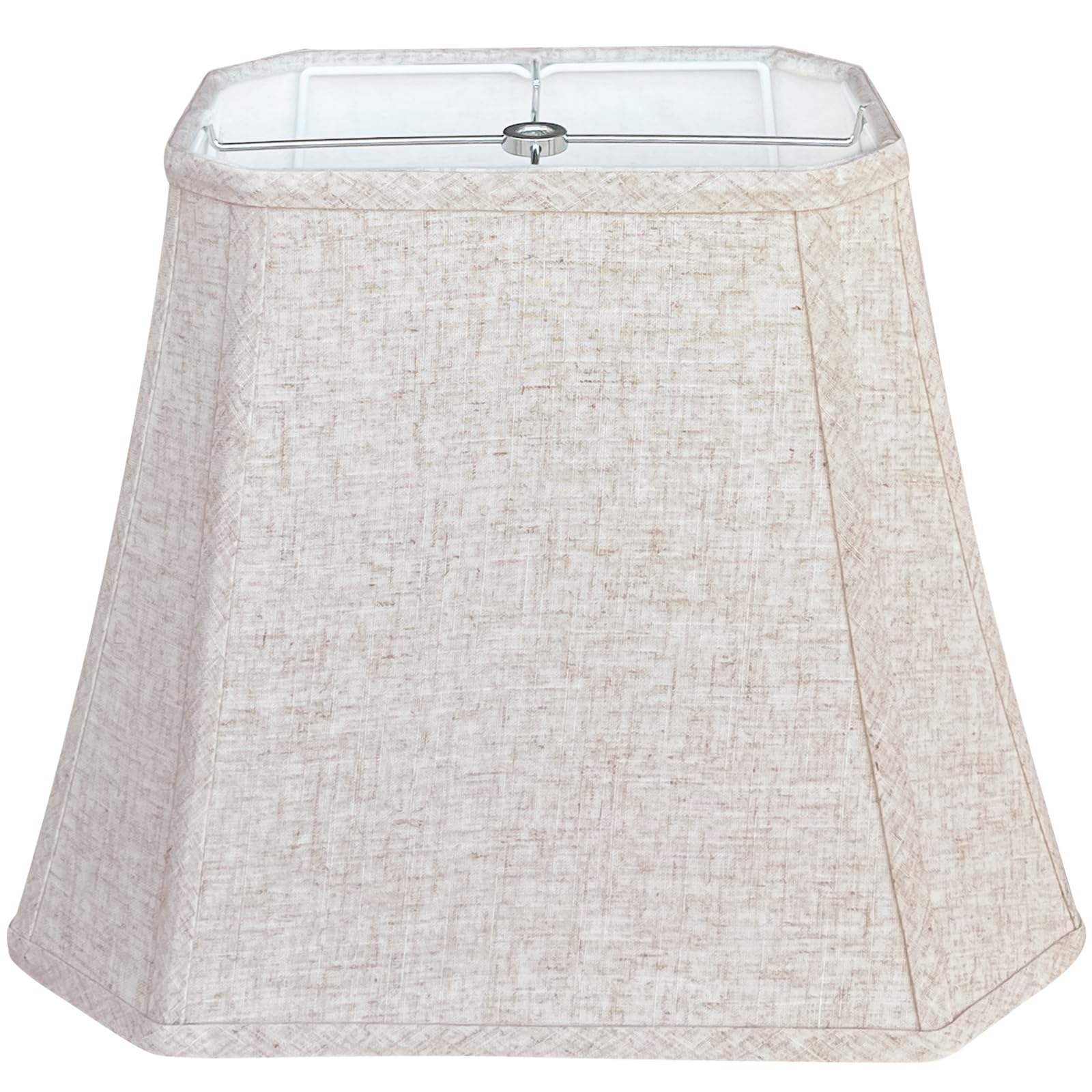TOOTOO STAR 6x9 to 11x14 Inch Linen Lamp Shade - Bell Cut Corner Design for Table & Floor Lamps - Replaceable Fabric Lampshade - Perfect for Living Room, Bedroom & Office Decor