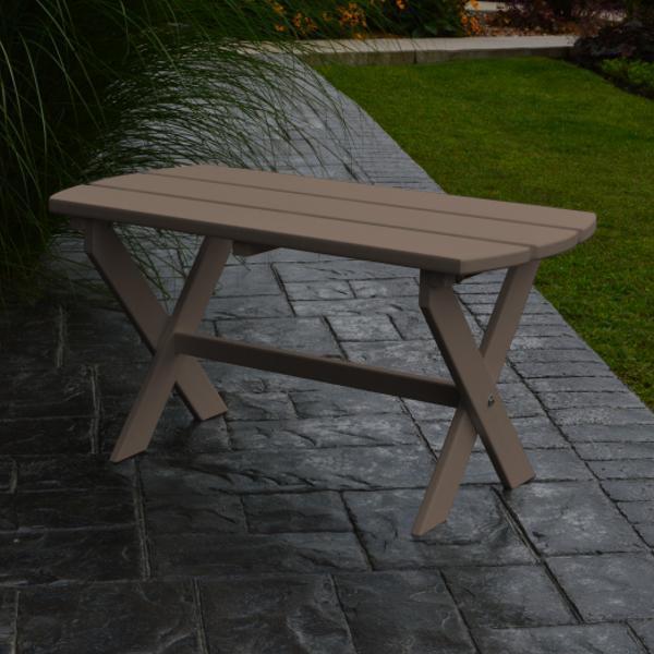 A & L Furniture Poly Folding Oval Coffee Table - Lightweight Portable End Table for Living Room, Patio, or Small Spaces - Perfect for Apartments, Dorms, and Outdoor Use