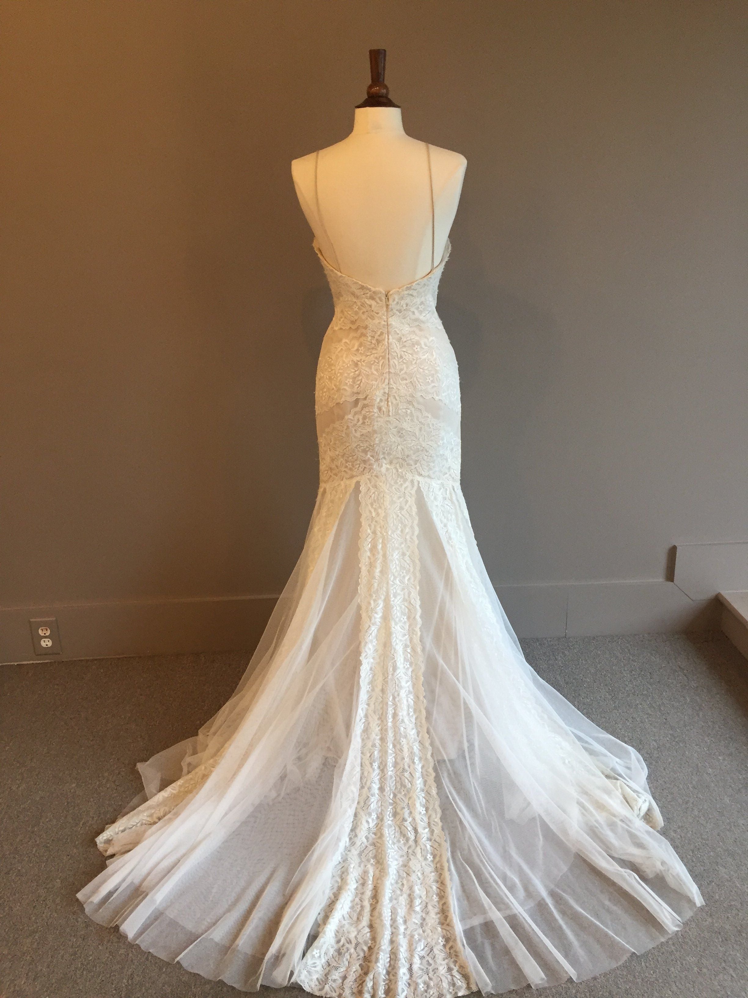 BHLDN Watters Love Marley Wren Gown - Elegant Lace Wedding Dress for Brides, Perfect for Beach, Garden & Romantic Ceremonies