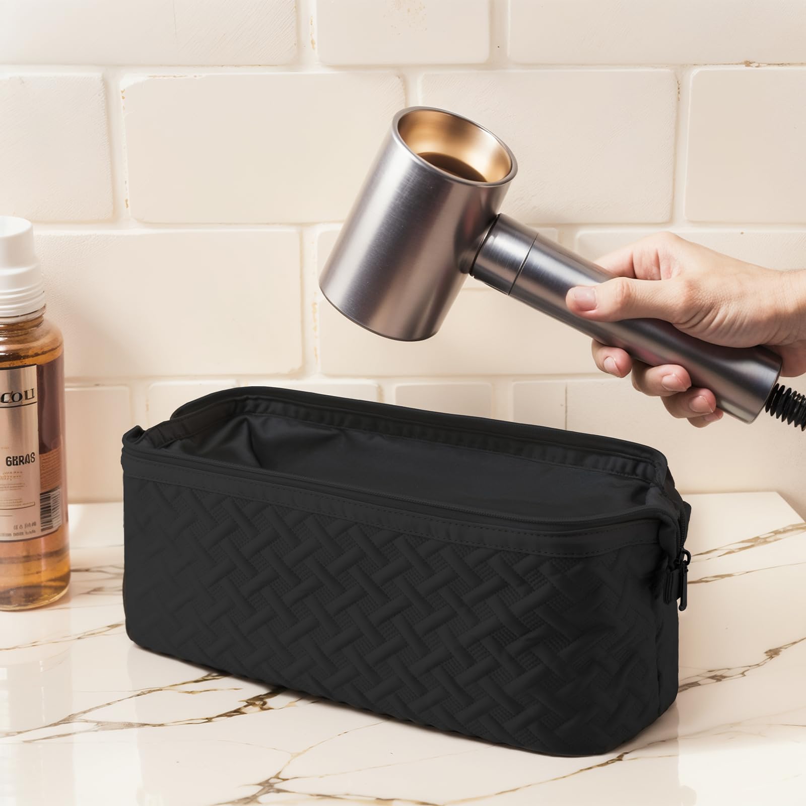 Shark Flex Style Travel Case - Dustproof Hair Tools Organizer for Shark Hair Dryer, Air Wrap, Flat Iron & Curling Iron | Perfect for Carry-On, Vacation & Salon Professionals