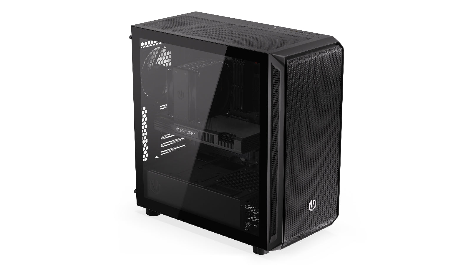 Endorfy Arx 700 Air ATX Mid Tower PC Gaming Case - High Airflow, Tempered Glass, RGB Fans (EY2A012) - Perfect for Gaming Rigs & Workstation Builds