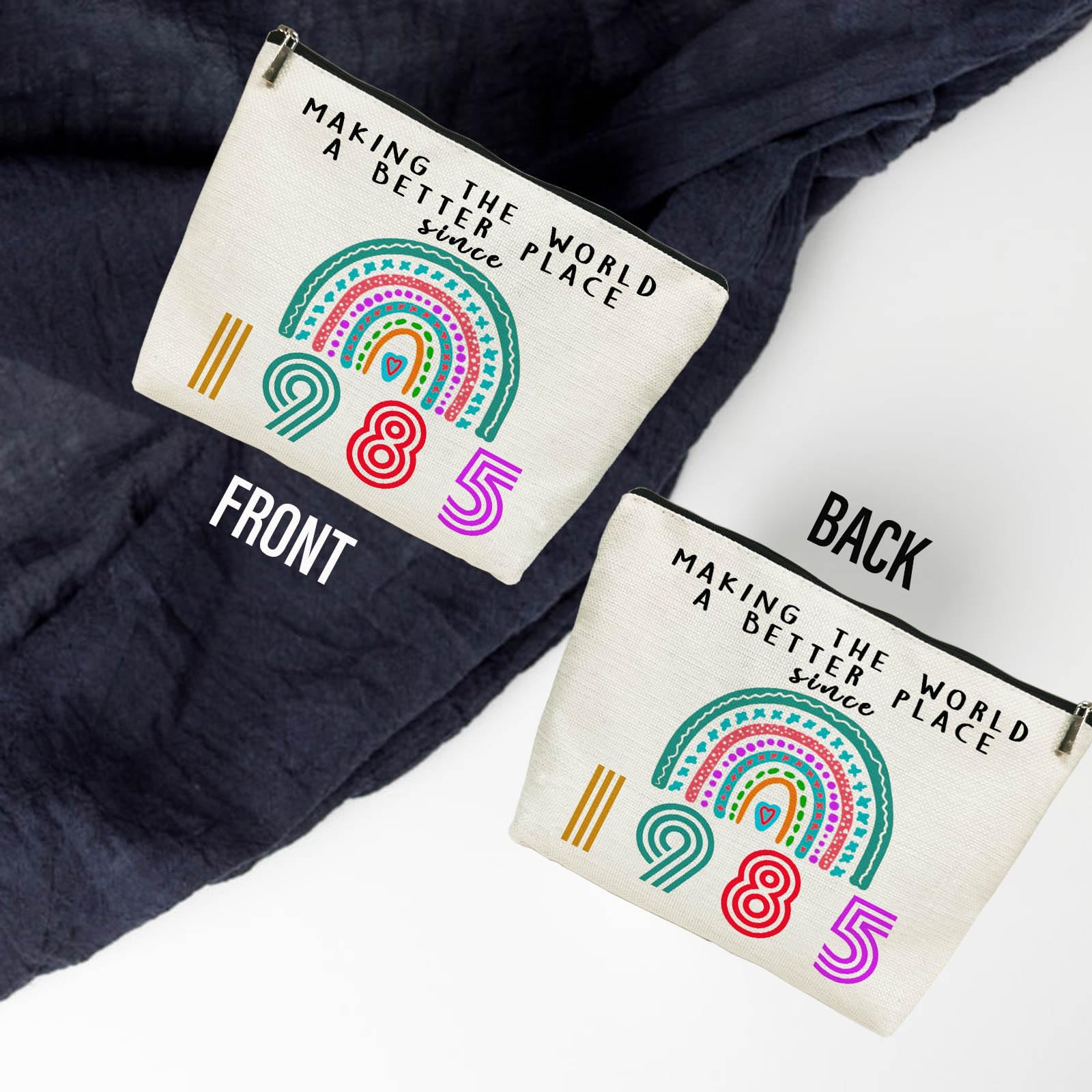 40th Birthday Gifts for Women - Elegant Cosmetic Makeup Bag for 40 Year Old Women | Funny & Unique 40th Birthday Party Gift Idea | Perfect for Travel, Spa Days & Everyday Use