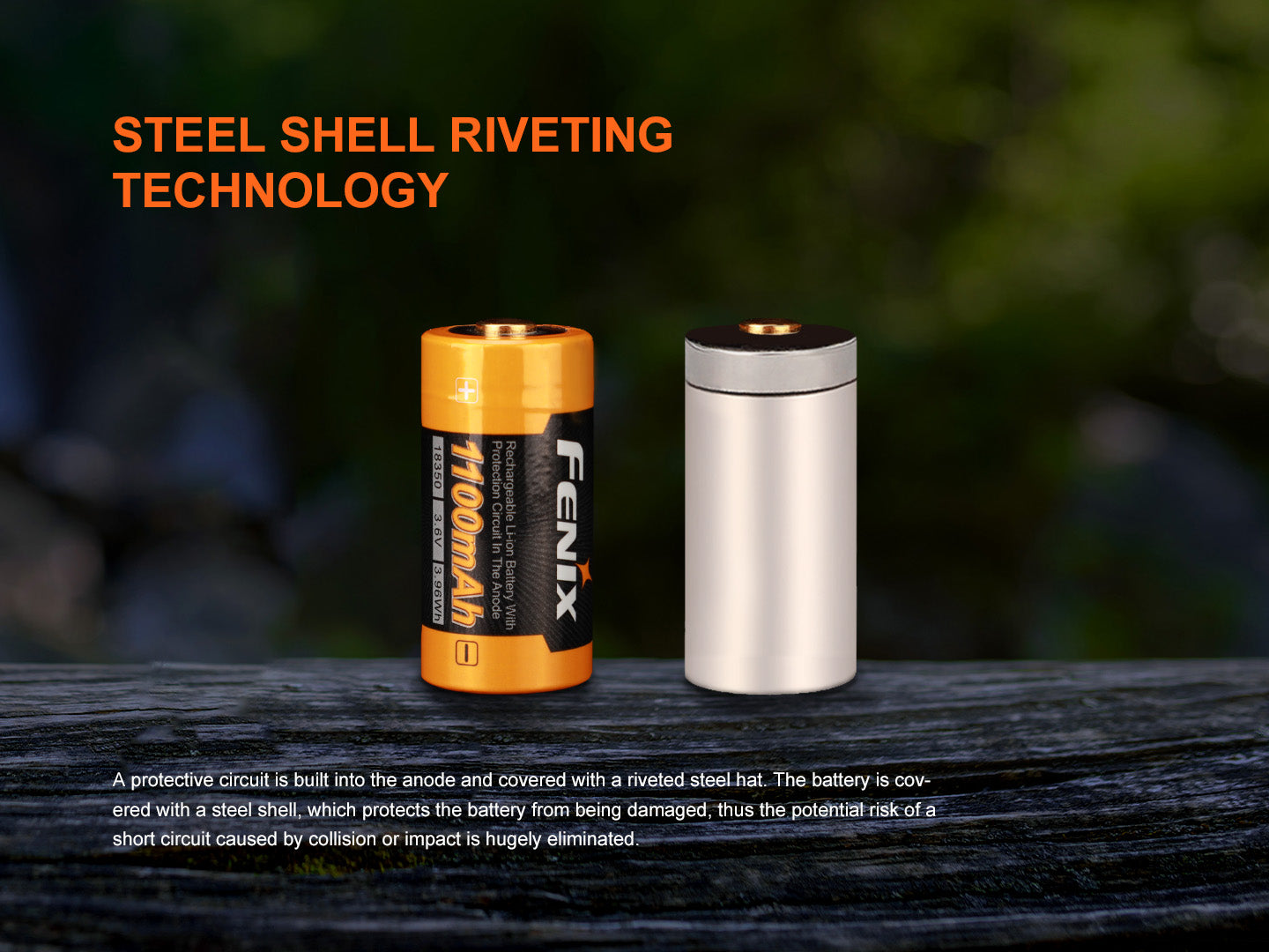 Fenix ARB L18 1100mAh Rechargeable 18350 Lithium Battery - Perfect for Flashlights, Vape Mods & Tactical Gear