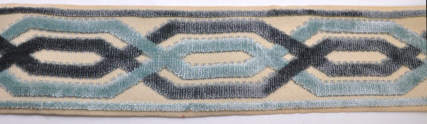 Belagio Enterprises Decorative Chenille Tape - Light Blue Trim for DIY Crafts, Home Decor & Upholstery Projects | Soft & Durable Fabric Ribbon for Sewing, Scrapbooking & Gift Wrapping