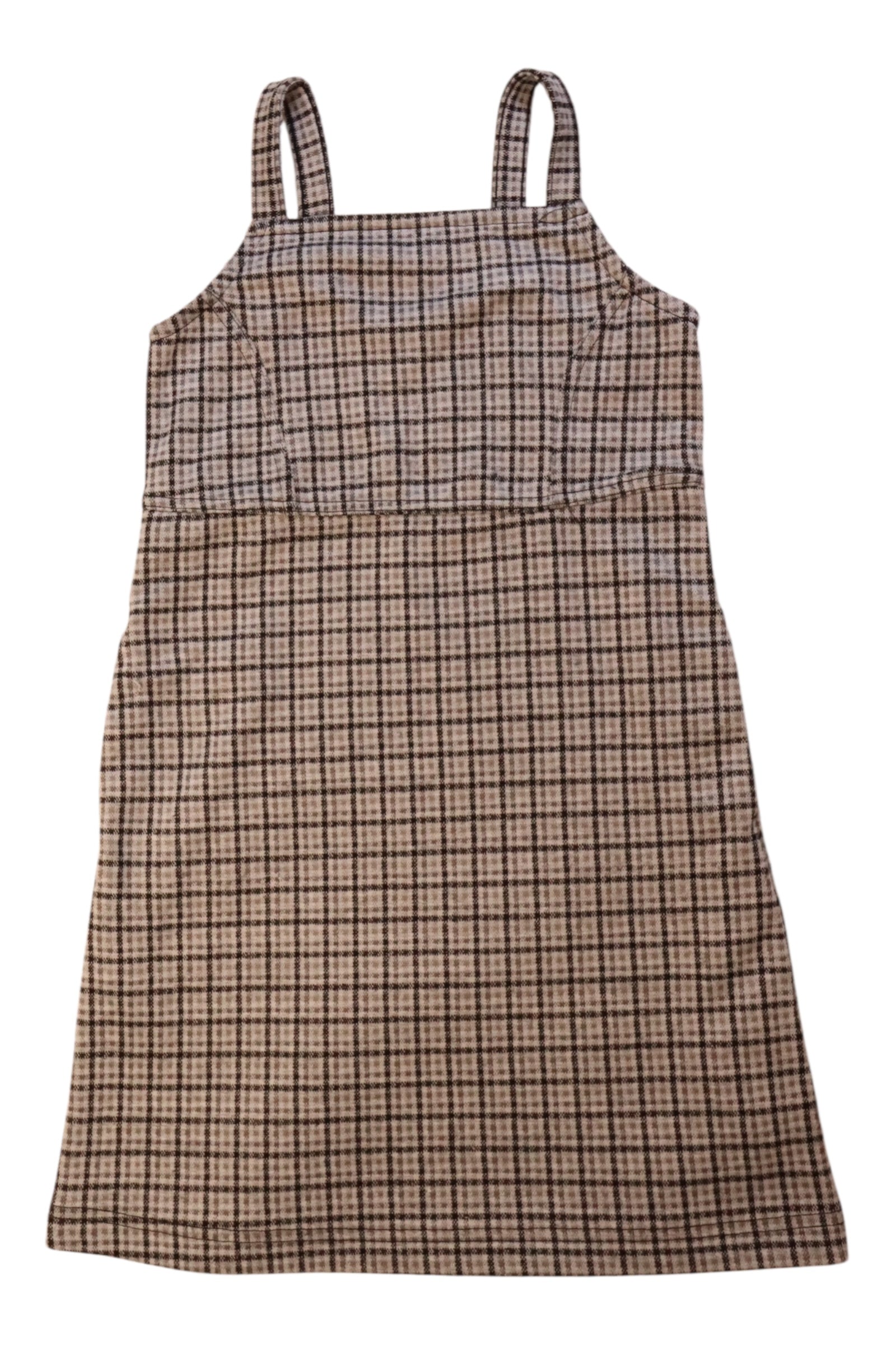 Abercrombie & Fitch Girls' Checkered Sleeveless Summer Dress - Size 5/6T, Casual Floral Print A-Line Sundress for Kids, Perfect for Beach Vacations & Outdoor Playdates