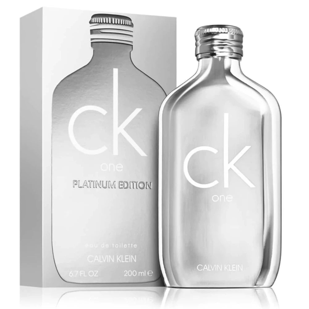 CK One Platinum 6.7 oz Eau de Toilette Spray for Men & Women | Fresh Citrus Aromatic Fragrance for Everyday Wear, Date Night & Office Use