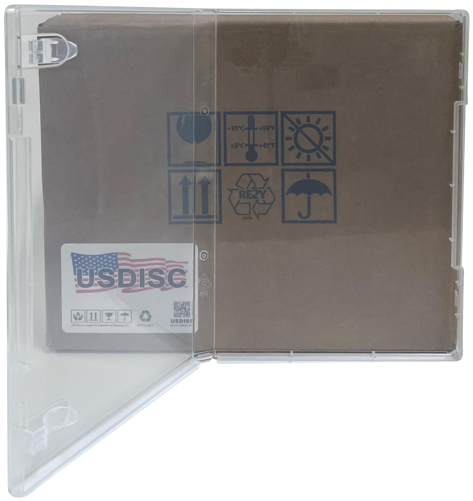 100-Pack Clear Stamp Storage Cases - 14mm Standard Mount for Crafting, Scrapbooking & Card Making | Durable & Transparent Organizer