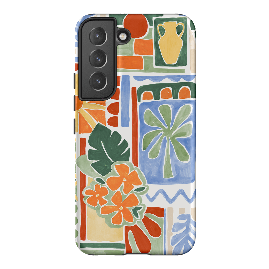 Tropicana Tile Pattern Phone Case for iPhone & Samsung - Trendy Geometric Design, Durable Protection for Everyday Use - Perfect for Work, Travel & Casual Outings