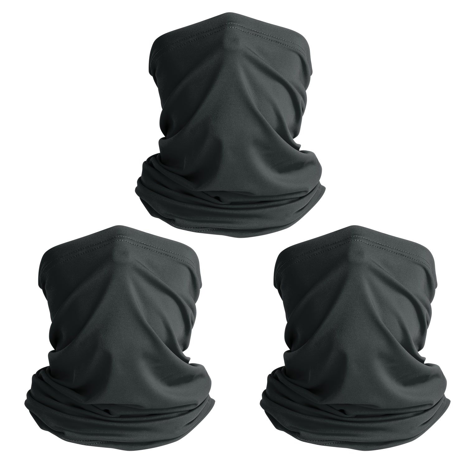 TJKL100 Bandanas Neck Gaiter 3-Pack - Breathable Face Cover for Outdoor Activities, Hiking, Cycling & Sports - UV Protection & Moisture-Wicking Fabric