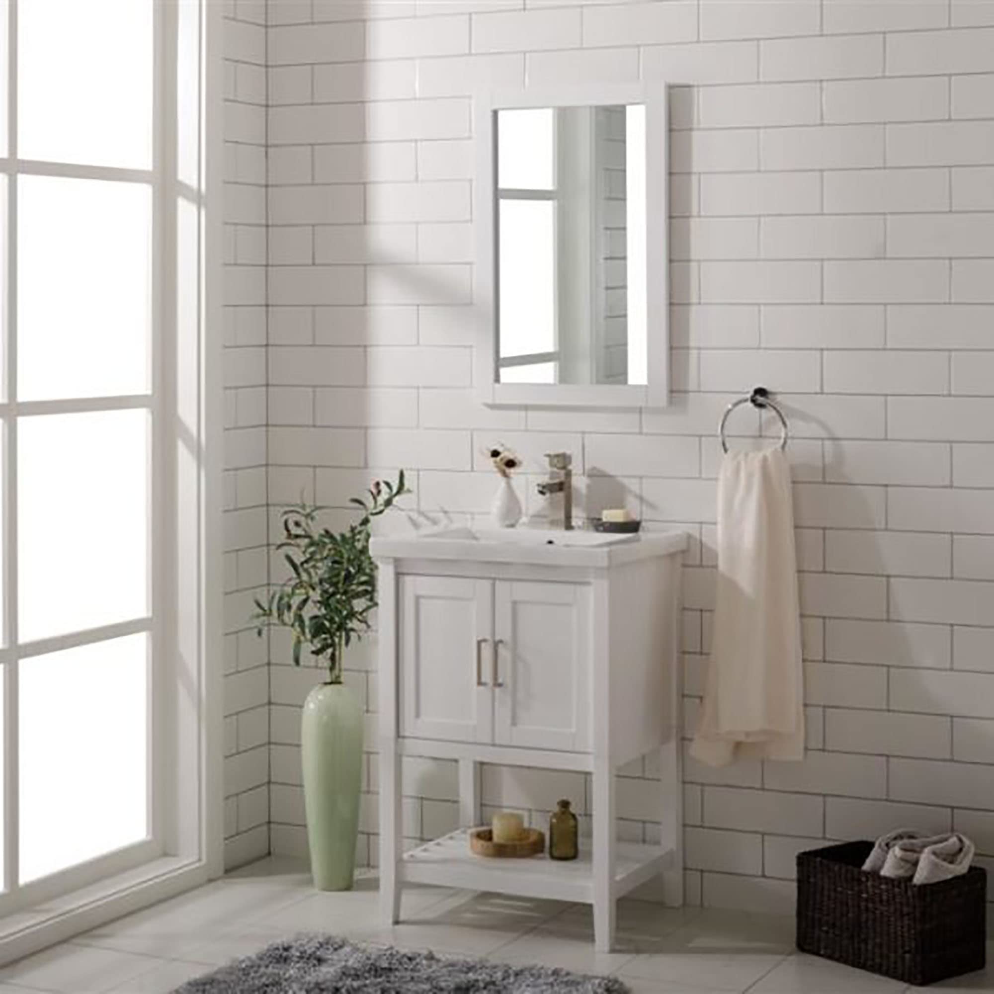 24-inch White KD Sink Vanity by Legion Furniture - Perfect for Bathroom Remodeling & Small Space Solutions