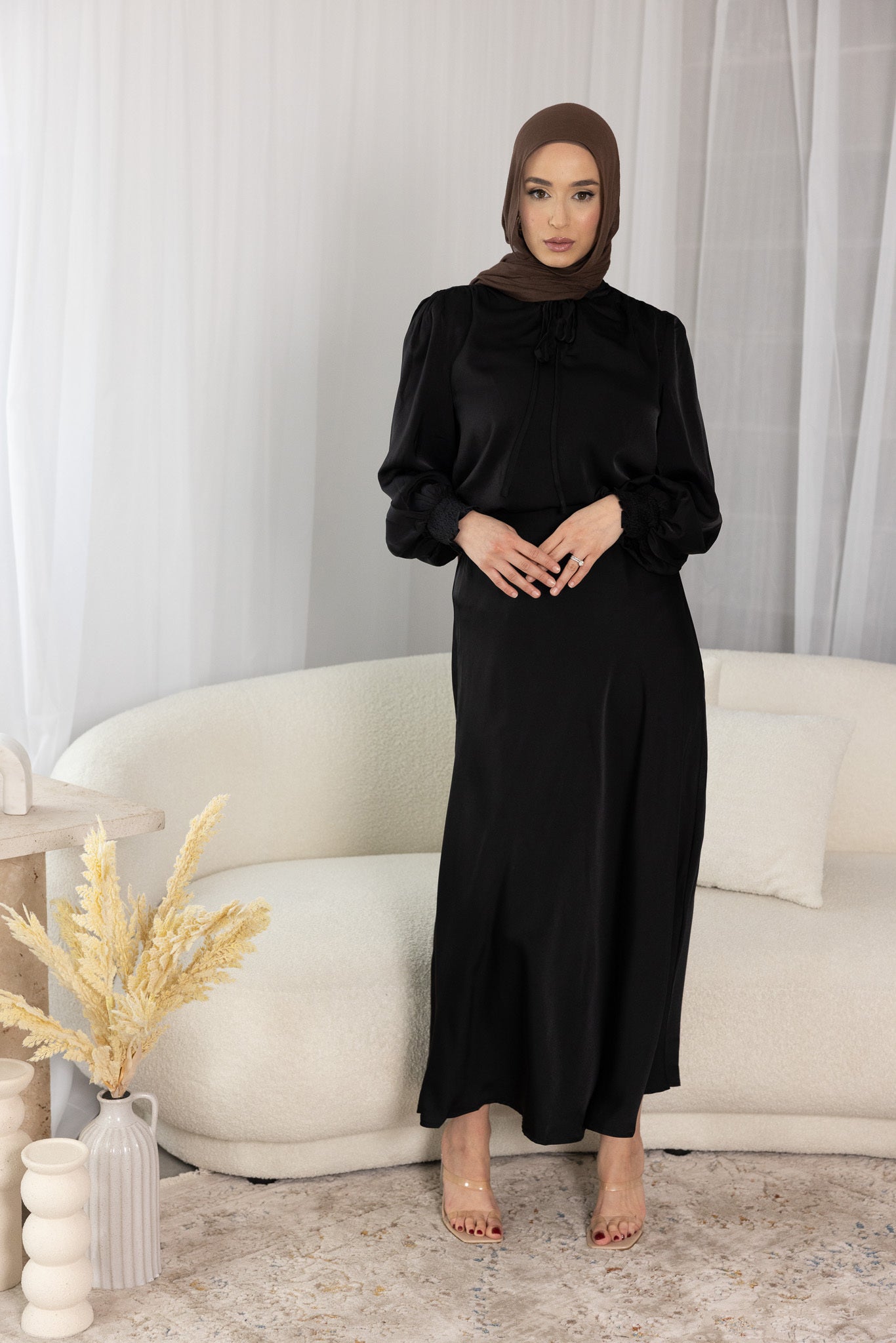 Ellarose Women's Satin Skirt - Elegant High Waist Flowy Midi Skirt for Party, Wedding & Date Night | Plus Size Available | Perfect for Formal Events & Evening Occasions