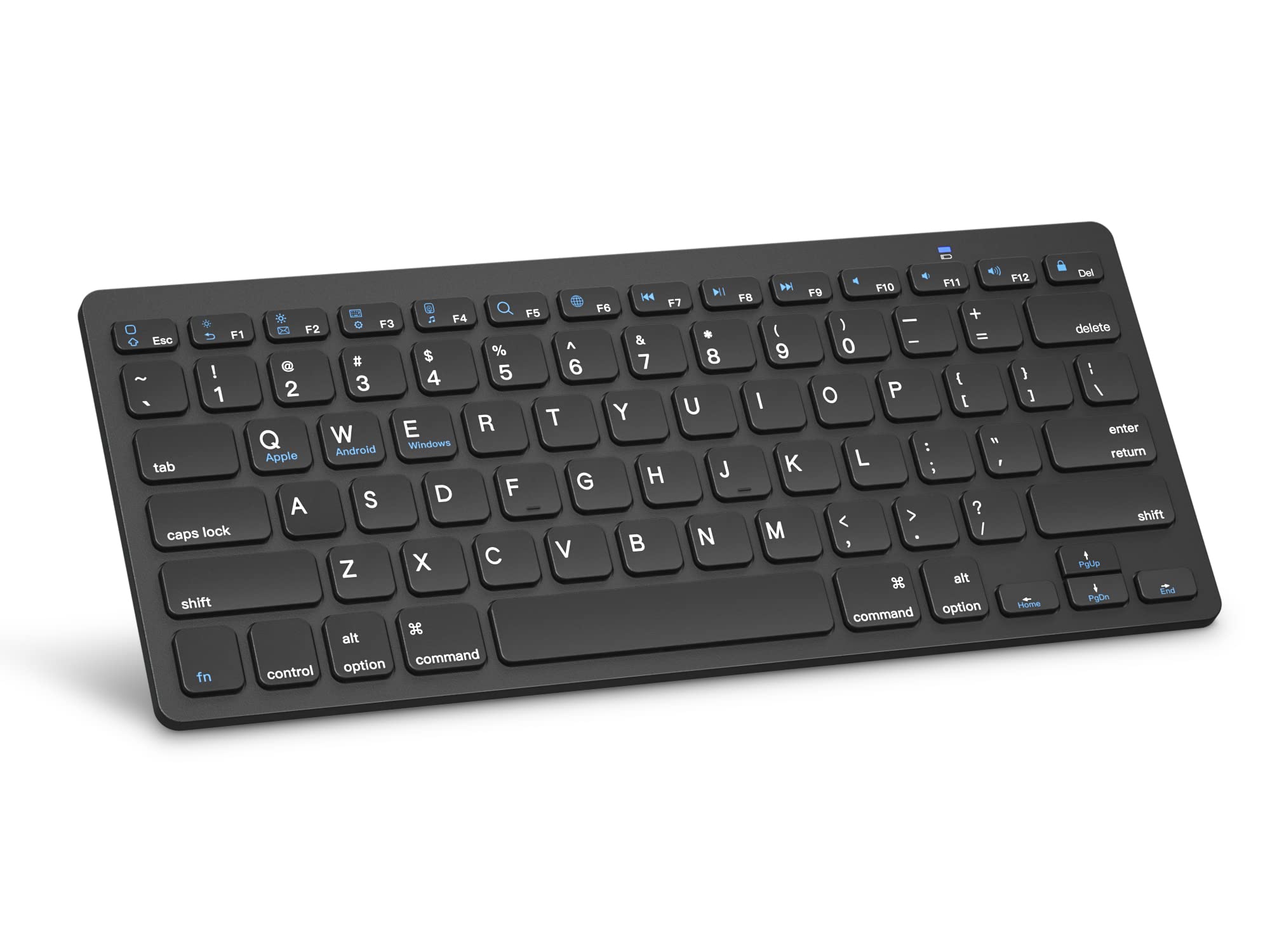 JPHTEK Ultra-Slim Bluetooth Keyboard - Compatible with iPad 10.2/9.7-inch, iPad Air, iPad Pro, iPad Mini, iPhone & Android/Windows Devices | Portable Wireless Keyboard for Office, Travel & Home Use