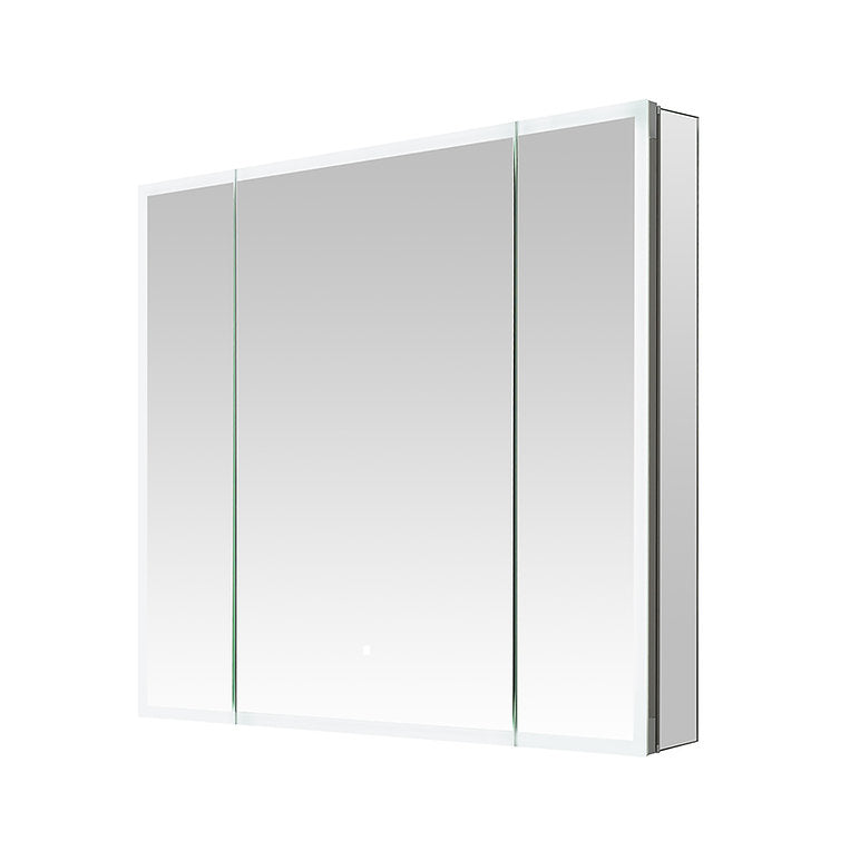 Aquadom Edge Royale 36x32 Inch LED Lighted Triple Door Bathroom Medicine Cabinet - Perfect for Modern Homes & Spa-Like Bathrooms