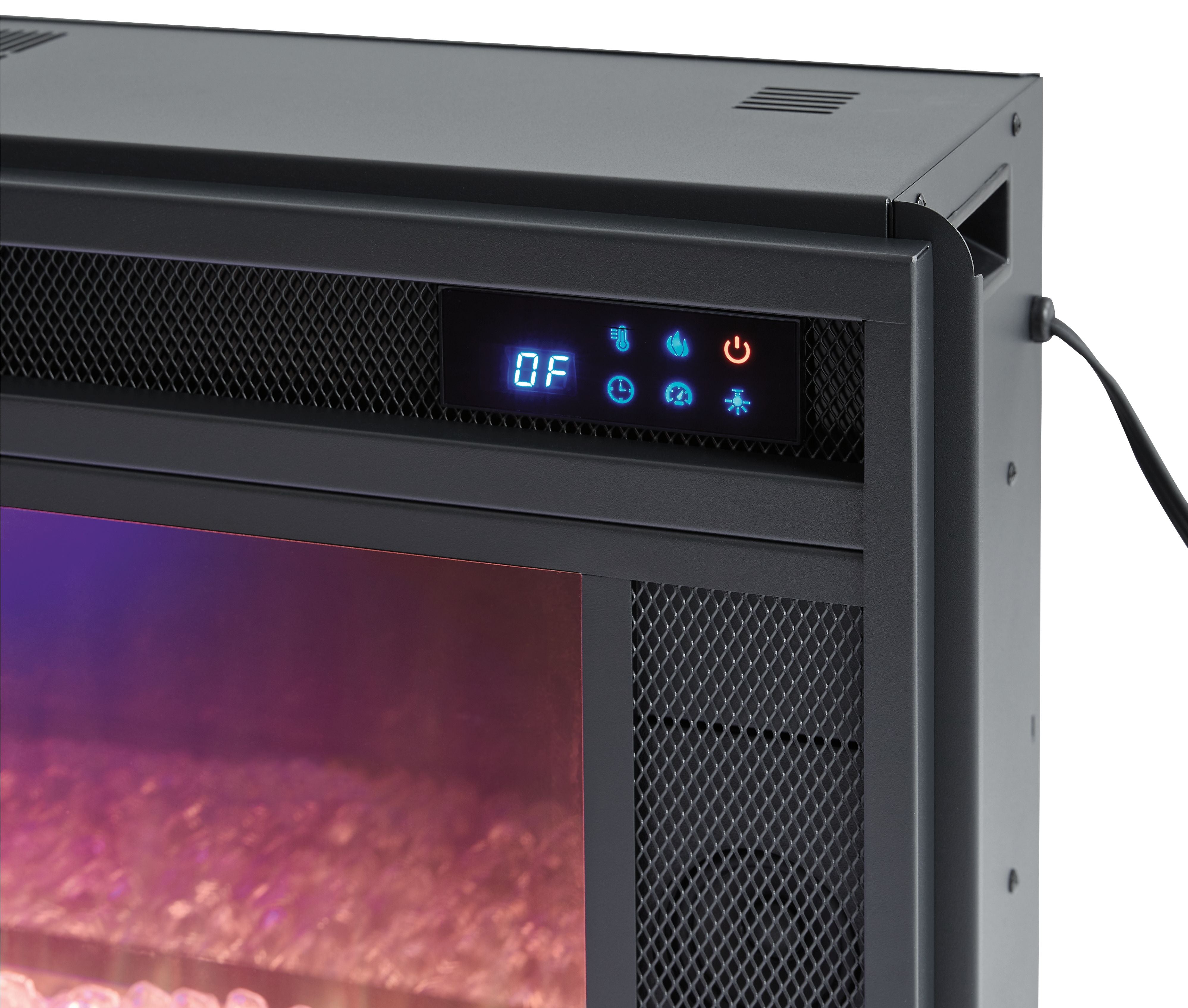 Black Fireplace Insert - Premium Entertainment Accessories for Cozy Home & Living Room Decor | Perfect for Winter Nights & Family Gatherings